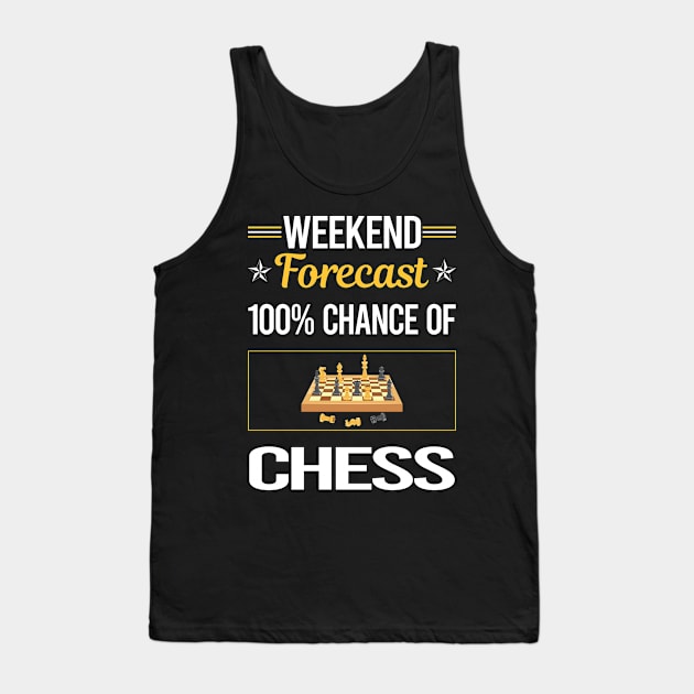 Funny Weekend Chess Tank Top by symptomovertake